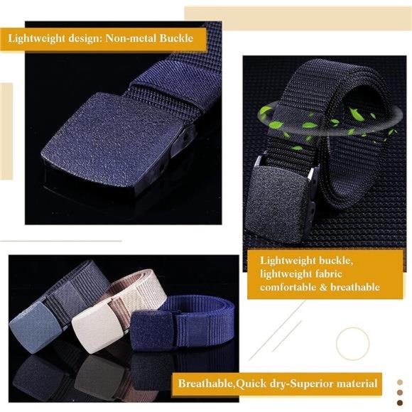 10 Pack Nylon Military Belts Men Canvas Web Military Waist Breathable Nylon - Picture 3 of 7